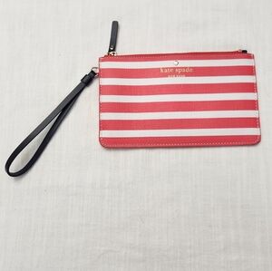 Kate Spade New York Fairmount Square Slim Bee Wristlet Pink Striped